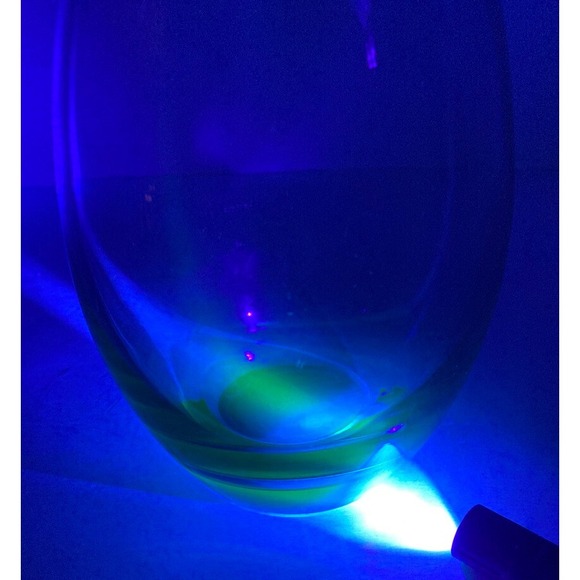 Holmegaard Smoke Gray Glass Vase Signed Per Lutken Glows Blacklight MCM 1950s - Picture 7 of 10